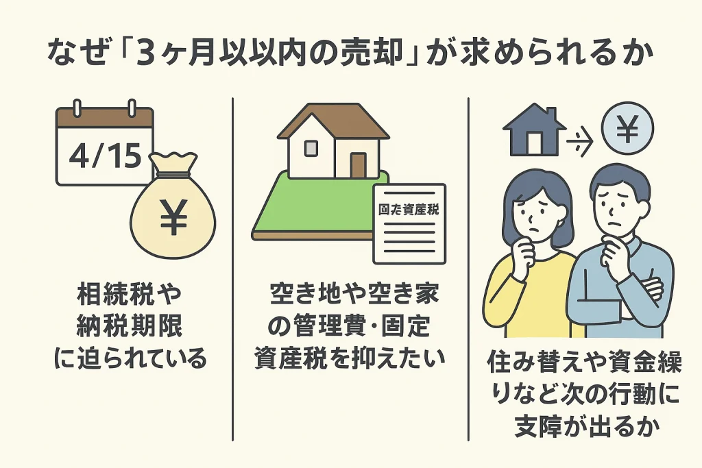 なぜ「3ヶ月以内の売却」が求められるのか