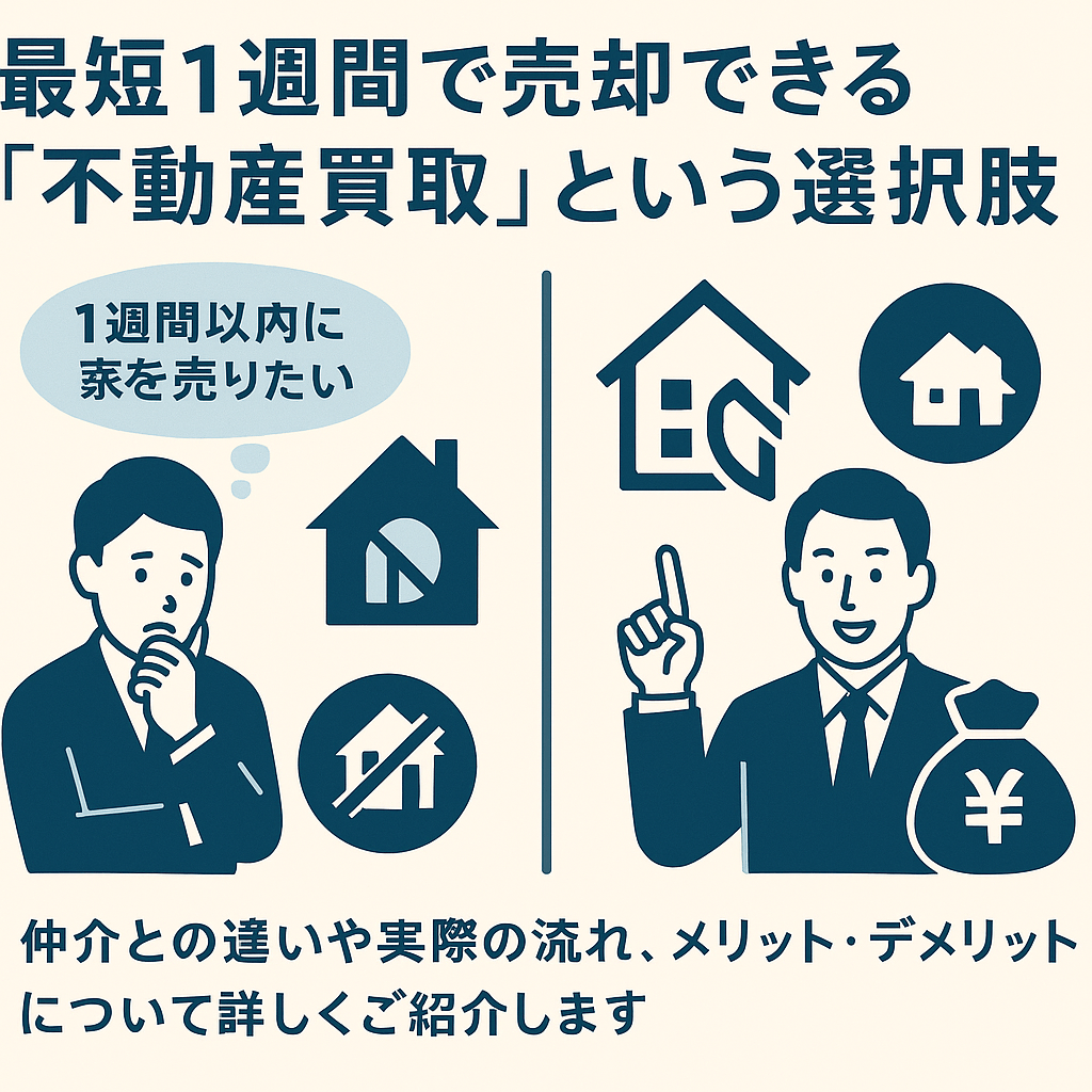 最短1週間で売却できる「不動産買取」という選択肢