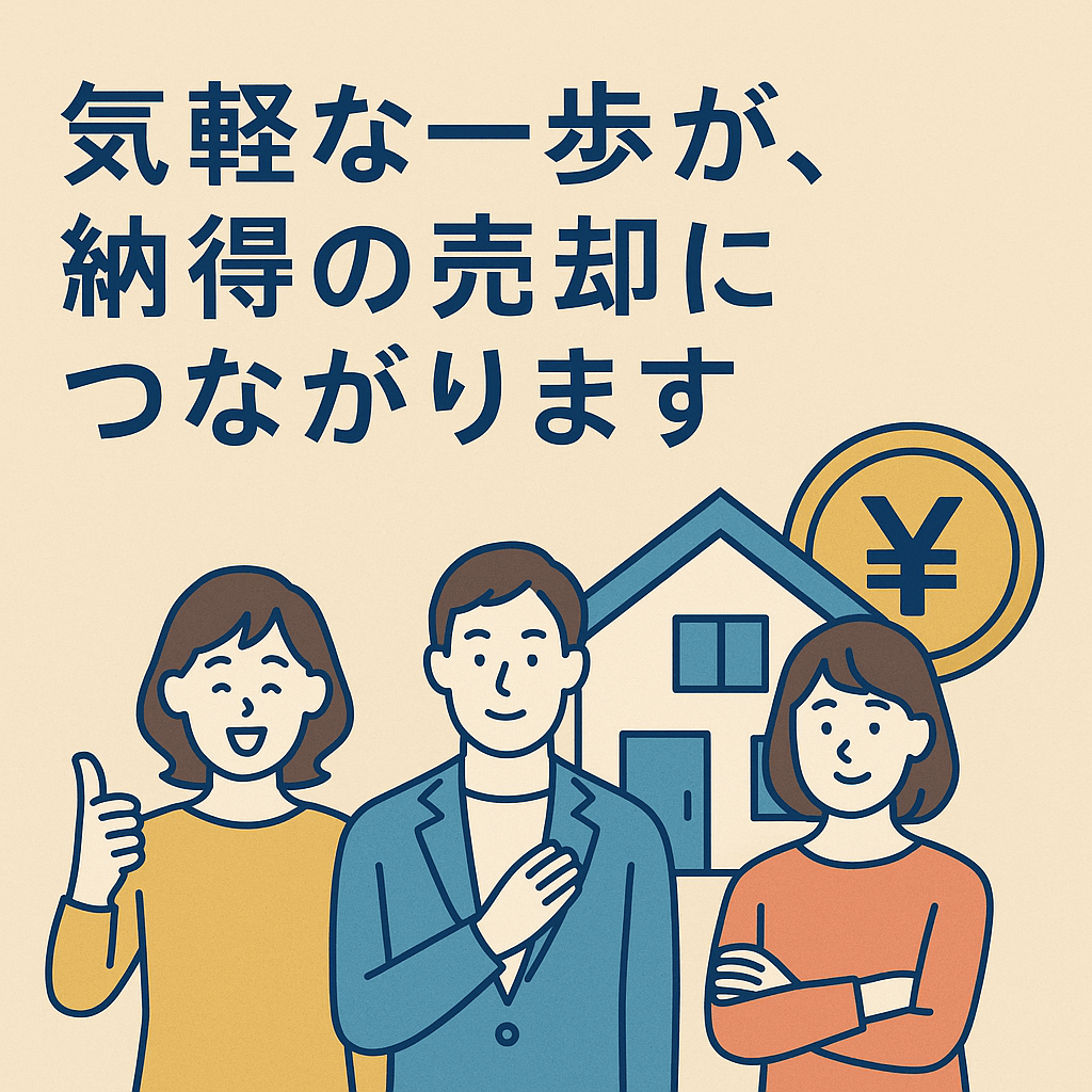気軽な一歩が、納得の売却につながります